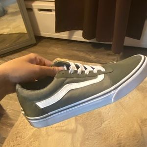 Suede Army Green Vans